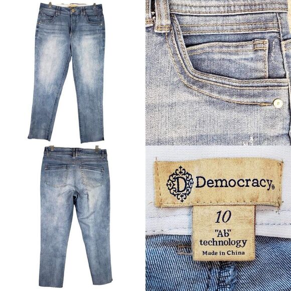 Democracy Jeans Women’s Size 10 Light Wash "Ab" Technology Denim Skinny - Picture 1 of 11